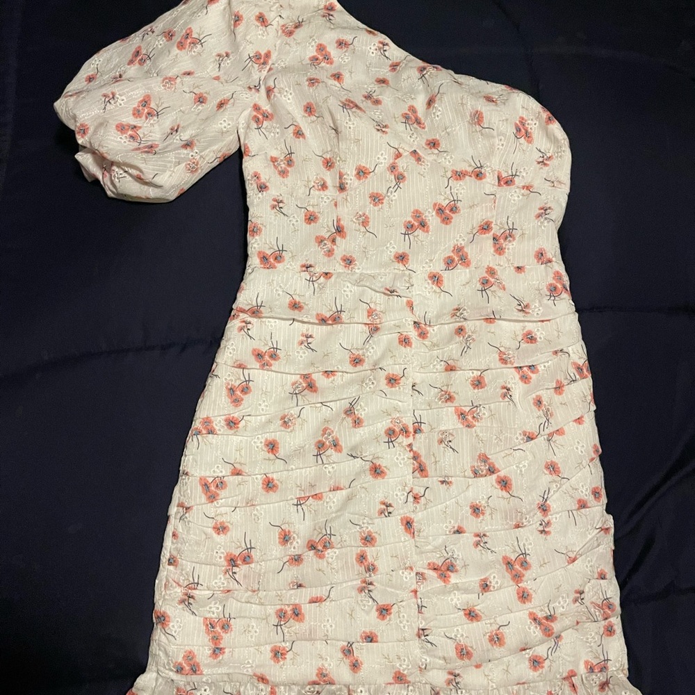 ASOS white dress with red/pink blue flowers